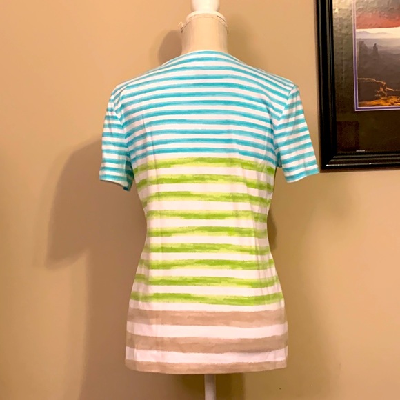 KAREN SCOTT Striped Tee accented with seahorses - Picture 3 of 4